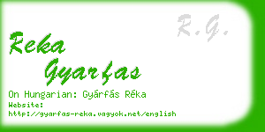 reka gyarfas business card